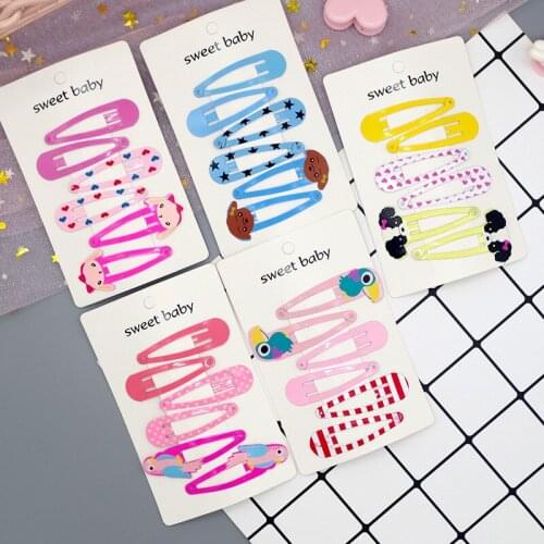 1 set New cartoon Hairpins Baby Girl BB Clips Accessories Children Hair Barrettes Hairclip Headdress Headwear Bobby Pins