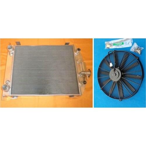 New aluminum racing radiator for Ford W/Flathead Engine MT 1932 32 & Fan