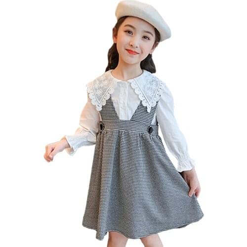 Girls Clothes Blouse + Dress Teenage Girls Clothing Casual Girls Clothes Set Spring Autumn Tracksuits For Children