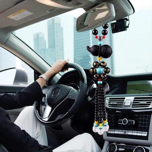 Car Pendant Ornaments Auspicious Gourd Car Interior Decoration Rearview Mirror Hanging Car Pendant Auto Accessories Lucky Gifts