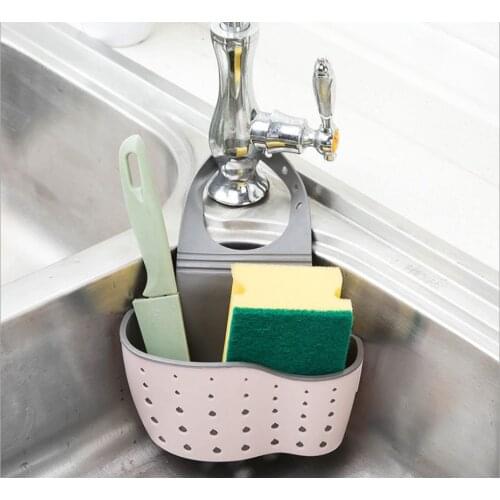 Sink Shelf Soap Sponge Drain Rack Bathroom Holder Kitchen Storage Suction Cup Kitchen Organizer Sink kitchen Accessories Wash