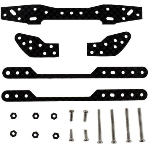 1 Set 1.5mm Carbon Fiber Reinforcing Plate Porous Damper Lifting Plate Spare Parts For Tamiya Mini 4WD Racing Car Model