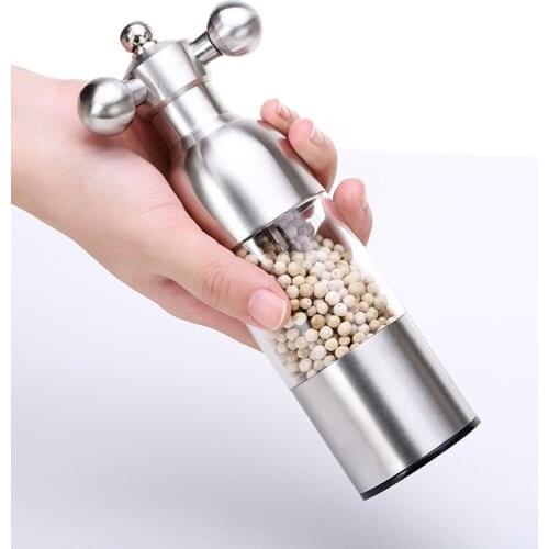 Adjustable Spice Grain Mills Pepper Mill Salt Mill With Saving Effort Handle Porcelain Grinding Core Mill Kitchen Accessory New