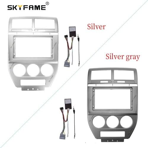 Car Radio Fascia Frame Cable Canbus For JEEP Compass 2007-2009 Stereo Android Dashboard Kit Face Plate Frame Fascia