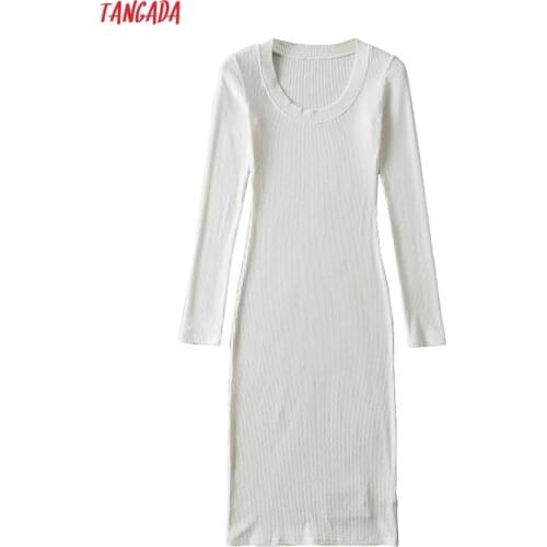 Модные трикотажные платья Tangada China At AliExpress