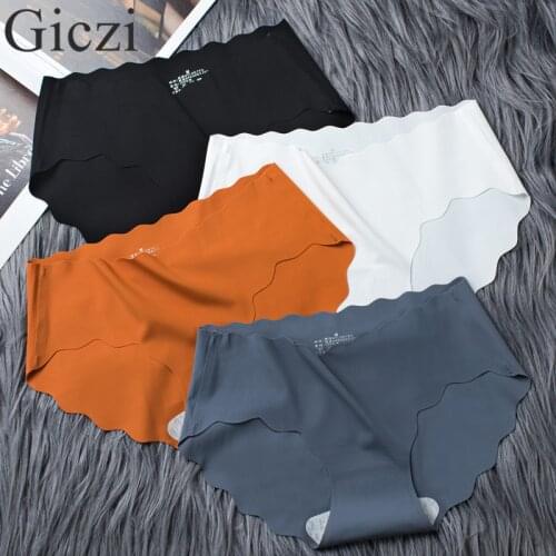 Giczi Seamless Womens Panties Wave Shape Sports Underwear Comfort Breathable Birefs Intimate Lingerie Girls Underpants Hot Sale
