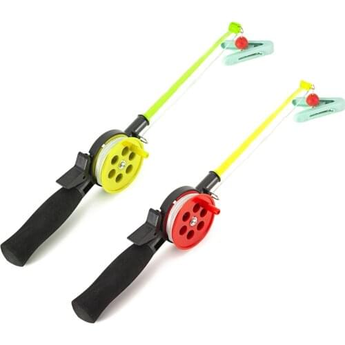 Ultralight Fishing Rod Mini With Fishing Line Bait Clip Fishing Rod Portable Crab Rod Fishing Rod Random Color