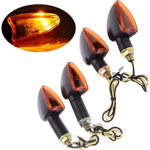 Universal 12V Motorcycle Turn Signal Indicator Light Front Back Flashing Halogen Light Blinker Flash Bike Lamp For Honda Suzuk