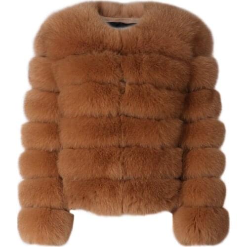 Ladies real fur jacket women natural fox fur jacket warm winter fur coat