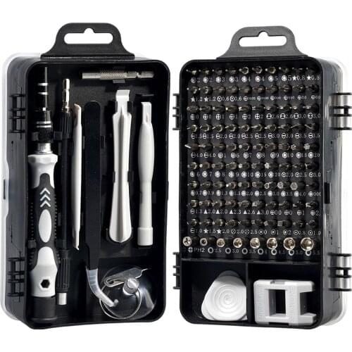 115 In 1 Affordable Version Watch Mobile Phone Disassemble Repair Tool Chrome Vanadium Steel 115 In One Screwdriver Set