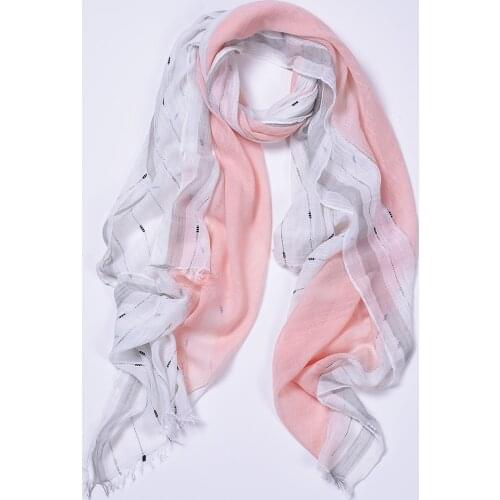 2021 thin cotton and linen scarf female long linen scarf spring and autumn solid color spring and summer monochrome scarf