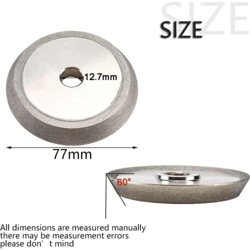 3Inch 78mm 200# Diamond Grinding Wheel Dish Grinder Circle Sharpener Disc for Carbide Metal Tungsten Steel Milling Cutter Tool