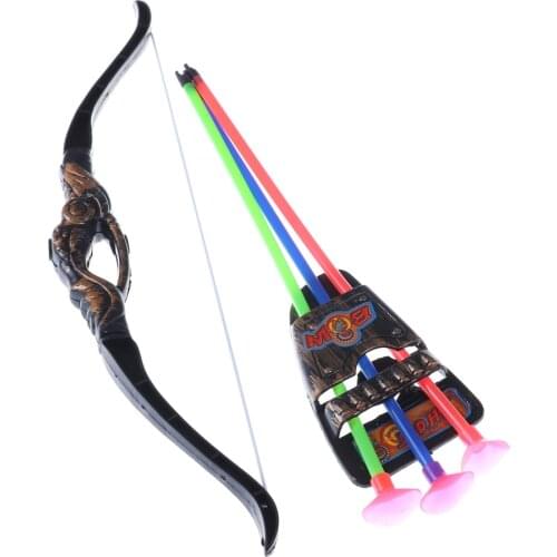 35Cm Funny Outdoor Garden Games Toy Shooting With Sucker Plastic Archery Bow And Arrow Toys For Children With Sucker Gifts Set