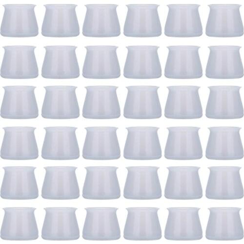 36 Pcs Chair Leg Covers Soft Plastic Furniture Base Floor Protectors Removable Drop Shipping