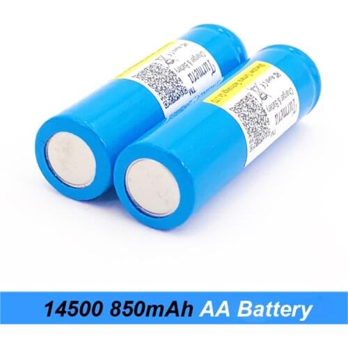 Turmera battery 14500 850mah 3.7V AA rechargeable 14500 battery for charger 14500 flishlight Turmera battery j20 Turmera battery