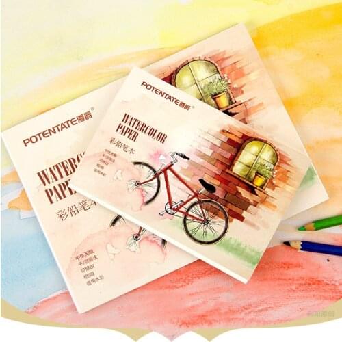 POTENTATE A5/A6 12Sheet 230gsm Watercolor Sketchbook Watercolor Paper for Drawing Painting Color Pencil Book Art Supplies