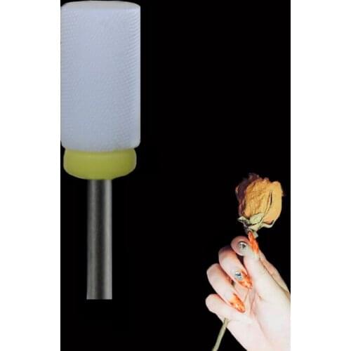 White Ceramic Nail Drill Bit - Large Barrel Bit XF