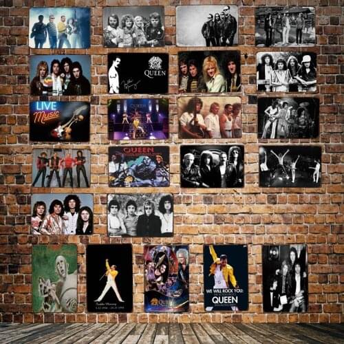[ DecorMan ] Queen music Metal Plaque Custom wholesale tin signs Mural Paintings Bar PUB Decor HY-1718