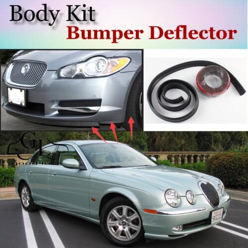 Bumper Lip Deflector Lips For Jaguar S-Type S Type Front Spoiler Skirt For TopGear Friends Car Tuning / Body Kit / Strip