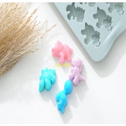 DIY chocolate ice cube mold 12 with dinosaur silicone cake mold