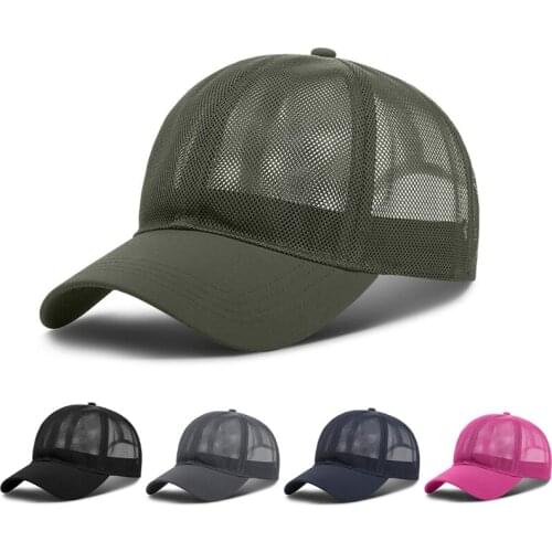 Men Women Summer Full Mesh Baseball Cap Quick Dry Cooling Sun Protection Hiking Golf Running Adjustable Snapback Hat
