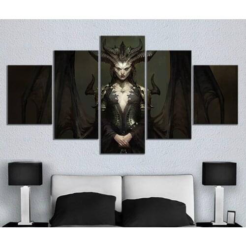 Diablo Iv Lilith Game Poster HD Canvas Paintin Decorativ Art Wall Decor Painting Home Decor