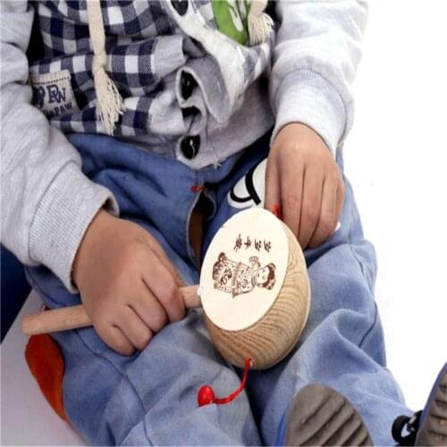 Toys rattan toy Childrens Toys Rattan Wooden Hand Bells Baby Early Education Puzzle Cheering Stick < 3 Years Old 2020
