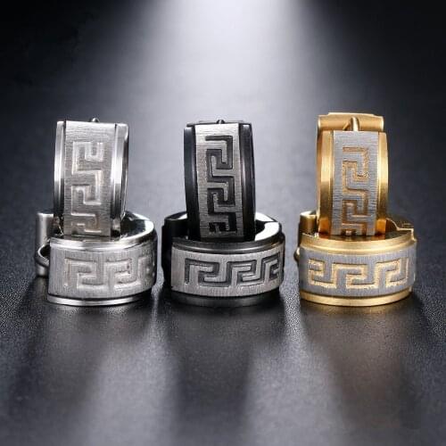 Classic Fashion Gold Silver Color Earring Small Stainless Steel Simple Hoop Earrings for Women Men Statement Punk Jewelry