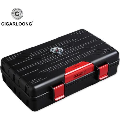 CIGARLOONG Cigar Box Travel Portable 10 sticks Cigar Moisturizing Case Cigar Humidor CA-01
