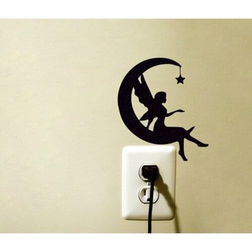 Little Lovely Fairy Cartoon Decal Sticker Switch Laptops Window Decals Posters Home Decor Door Vinyl Stickers S-872