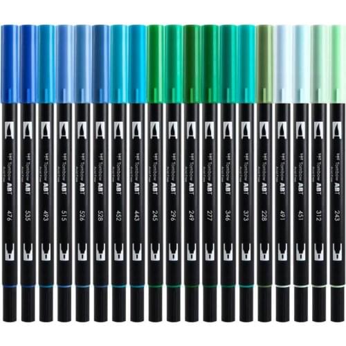 TOMBOW AB-T Dual Brush Pen Markers Soft Brush Pen 108 Colors ABT Calligraphy Professional Watercolor Marker Pens Painting