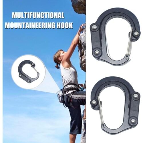 Multifunctional Outdoor Climbing Carabiner Keychain Snap Clip Lock Buckle Security Safety Lock Climbing Equipment Accessories