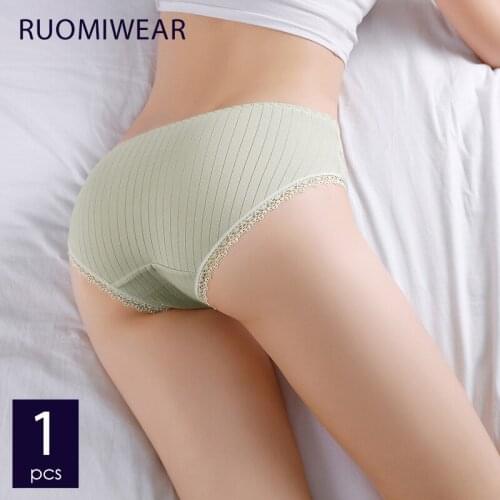 RMW Fashion Womens Seamless Underpants Cotton Woman Panties Sexy Lace Briefs Mid-Rise Ultra-Thin Intimate Lingerie knickers