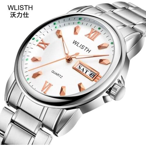 Relojes Hombre 2020 Mens Watch Classic Business Casual Date Wristwatch Steel Waterproof Non-automatic Quartz Watch Male Clock