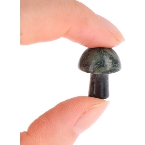 Natural stone crystal agate semi-precious stones 2CM mini mushroom flower pot fish tank decoration landscaping DIY accessories