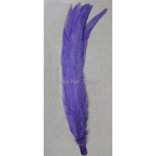Pheasant Feathers! 50pcs/lot! Purple Colour Silver Pheasant Feather Tails 24-26inches 60-65cm-Craft Millinery Fly Fishing