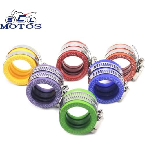 Sclmotos- Motorcycle 35mm Rubber Carburetor Adapter Inlet Intake Pipe Dirt Bike For MIKUNI OKO KOSO KEIHIN PE28 28mm 30mm VM24
