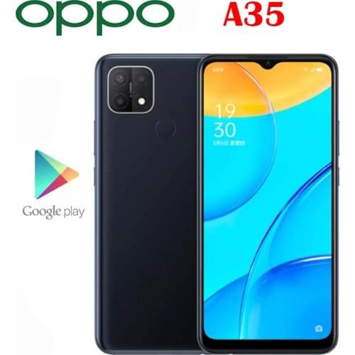 Official New Original OPPO A35 4G Smart Phone MTK Helio P35 Octa Core Android 10 13MP Camera 6.52inch LCD Screen 60Hz 4230mAh