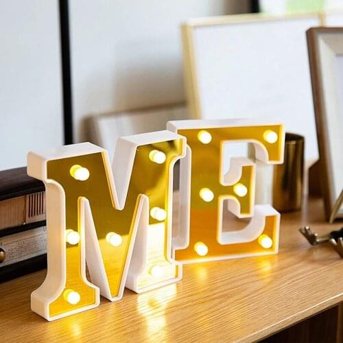 LED Letter Lights Beautiful Night Light Battery Powered For Home Party Wedding Decoration JS22