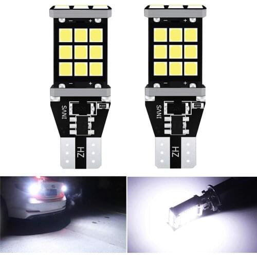 2pcs W16W T15 T16 LED 921 912 For Kia Rio K2 K3 3 4 2017 2018 2019 Sportage Car Back Up Light Bulbs 6000K White Reverse Lamp