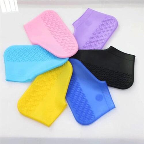 Waterproof Shoe Covers Cycling Rain Reusable Overshoes Silicone Latex Elastic Shoe Covers Protect Shoes Accessories Dust Covers