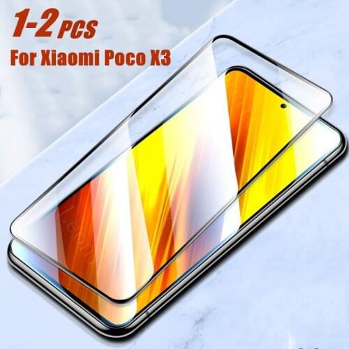 9H Poco X3 NFC Screen Protector protective glass for Xiaomi Poco X3 full cover Tempered glass for Xiaomi Poco F2 Pocophone F1