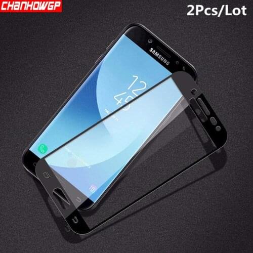 2Pcs Full Cover Tempered Glass For Samsung Galaxy J7 2017 J730F Screen Protector J7 Pro 2017 SM-J730GM/DS Protective Glass Sklo