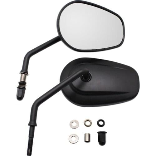 2Pcs/Pair 8mm Aluminum Motorcycle Rearview Mirror Scooter E-Bike Rear View Mirrors Back Side Round Mirror for Harley Davidson