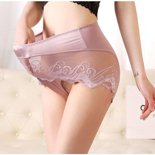 Underwear women female modal lace sexy underwear seamless comfort women brifes girls panties High waist plus size 45-100KG