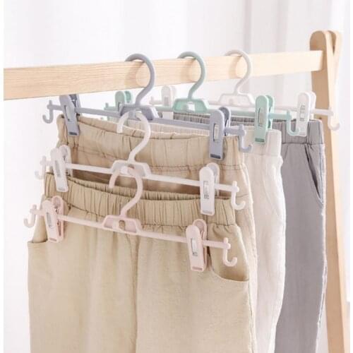 1pc Clothes Hangers Plastic Pants Clip rack Drying Rack shelves Wardrobe Hanger For Household Clothes Stand Hanger Drying Rack