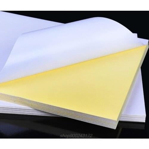 100 Sheets) A4 Sticker Paper 297X210mm/11.7X8.25in Matte Printing Sticker for A4 Lase Inkjet Self-Adhesive J18 21 Dropship