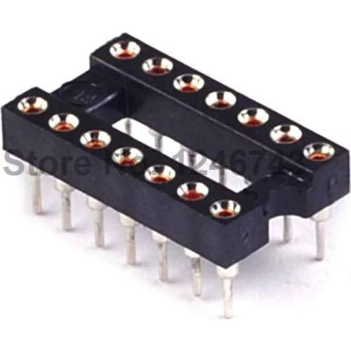 20PCS 14Pin DIP IC Sockets Adaptor Solder Type 14P Round Hole Socket DIP-14