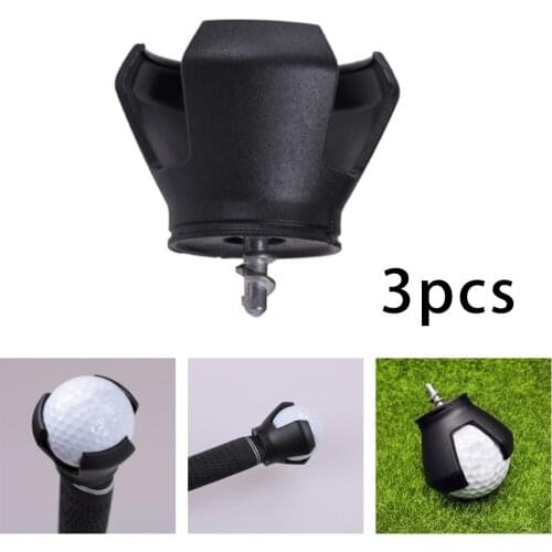3pcs Plastic Golf Ball Retriever Golf Grip Attachable Ball Claw Durable Back Saver Pick up Tool Screw-in Grabber Picker Putter