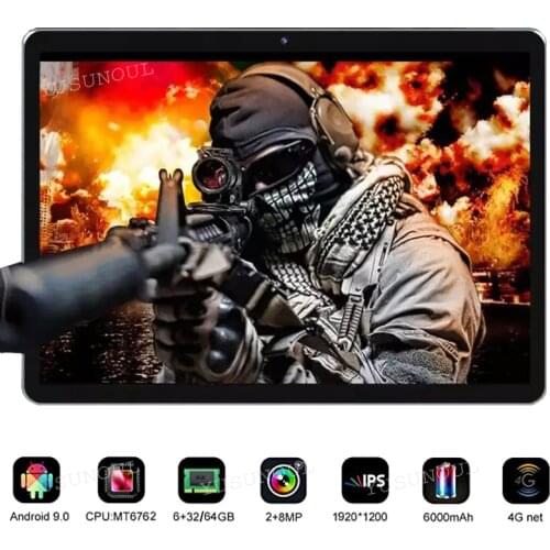 4G LTE phone call 3GB RAM 32/64GB ROM 5G WIFI 1920*1200 IPS Octa Core Android 9.0 tablet pc 10 inch Google Play Tablets 10 10.1"